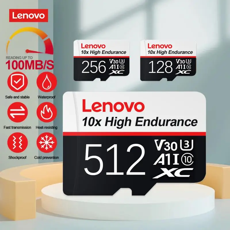 Lenovo Flash Memory Sd Card Sd Memory Card 128Gb 256Gb Memory Flash Tf Card A2 V30 Micro Tf/Sd Card Per Tablet/Telefono Android
