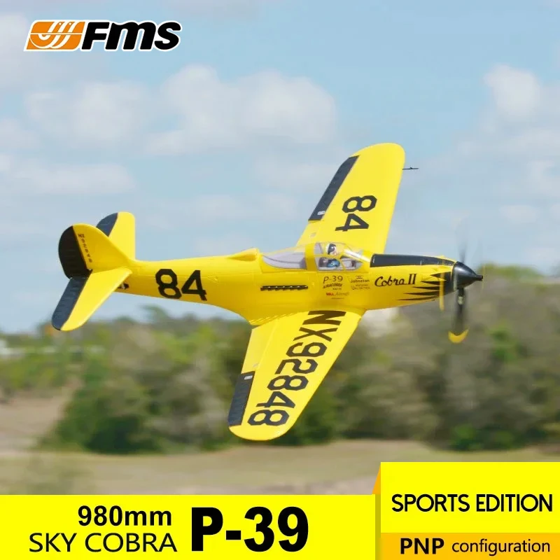 Fms Rochobby 980Mm P-39 Sport Edition Racing Remote Control Model Aircraft World War Ii Simulation Model Rc Giocattoli Ad Ala Fissa