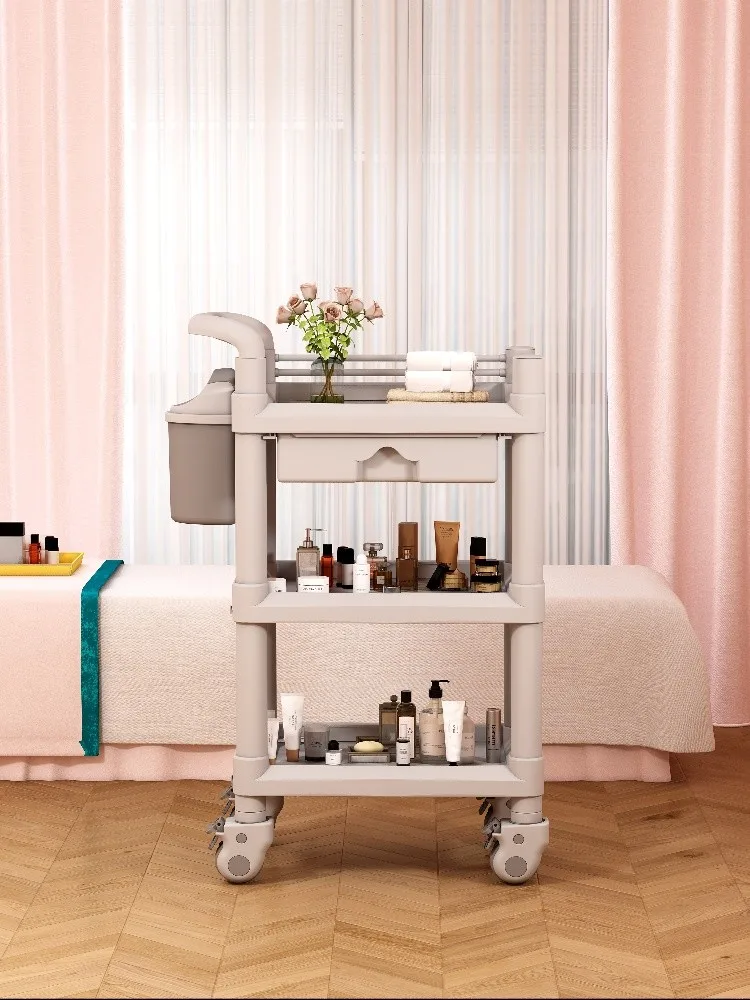 Lash Cosmetic Barber Salon Trolley Tool Rolling Salon Trolley Manicure Tattoo Carrello Attrezzi Beauty Furniture Kmst