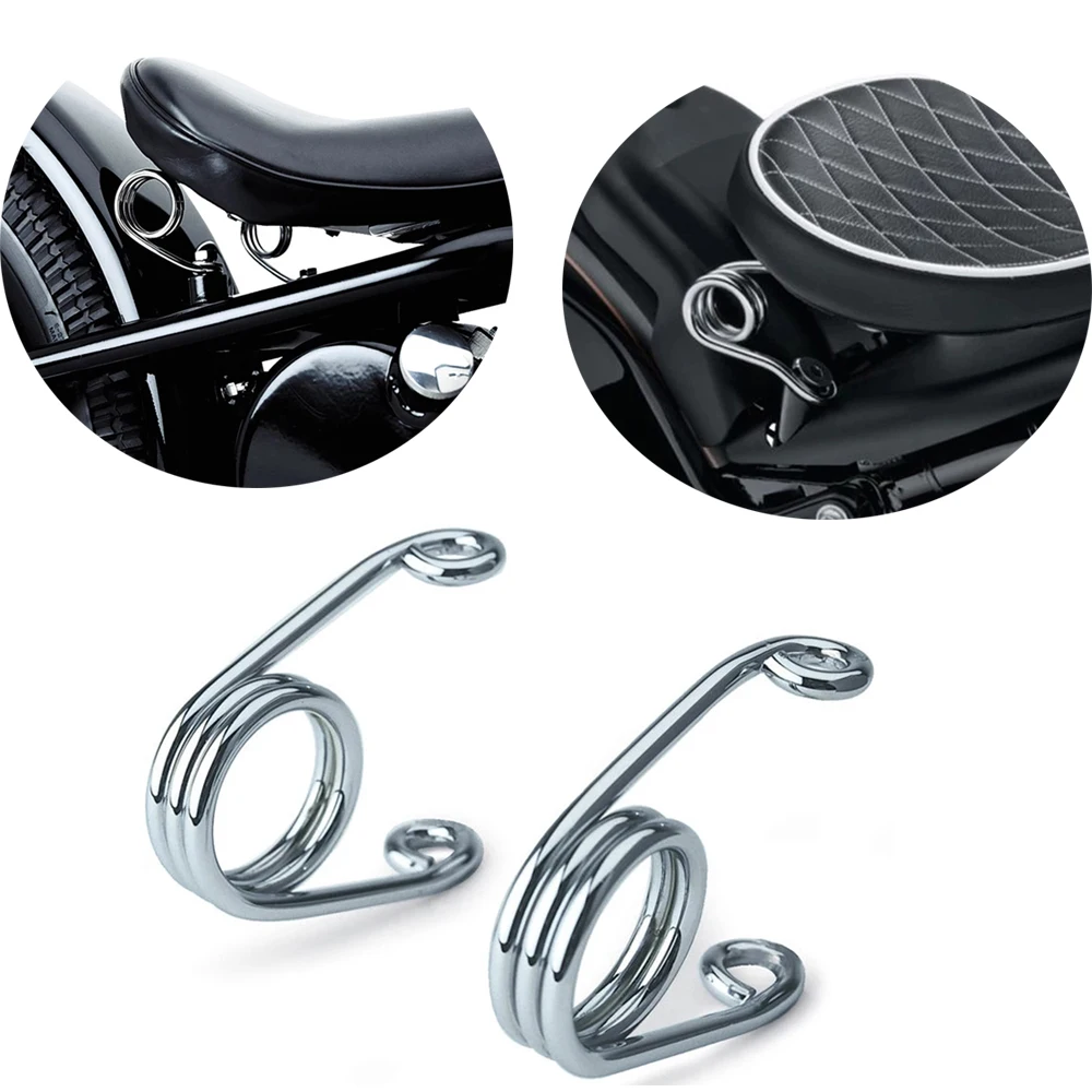 2 Pz 2 "Molle Del Sedile Della Bicicletta Del Motociclo Chrome Scissor Style Torsion Solo Mount Cushion Spring Per Chopper Harley Bobber