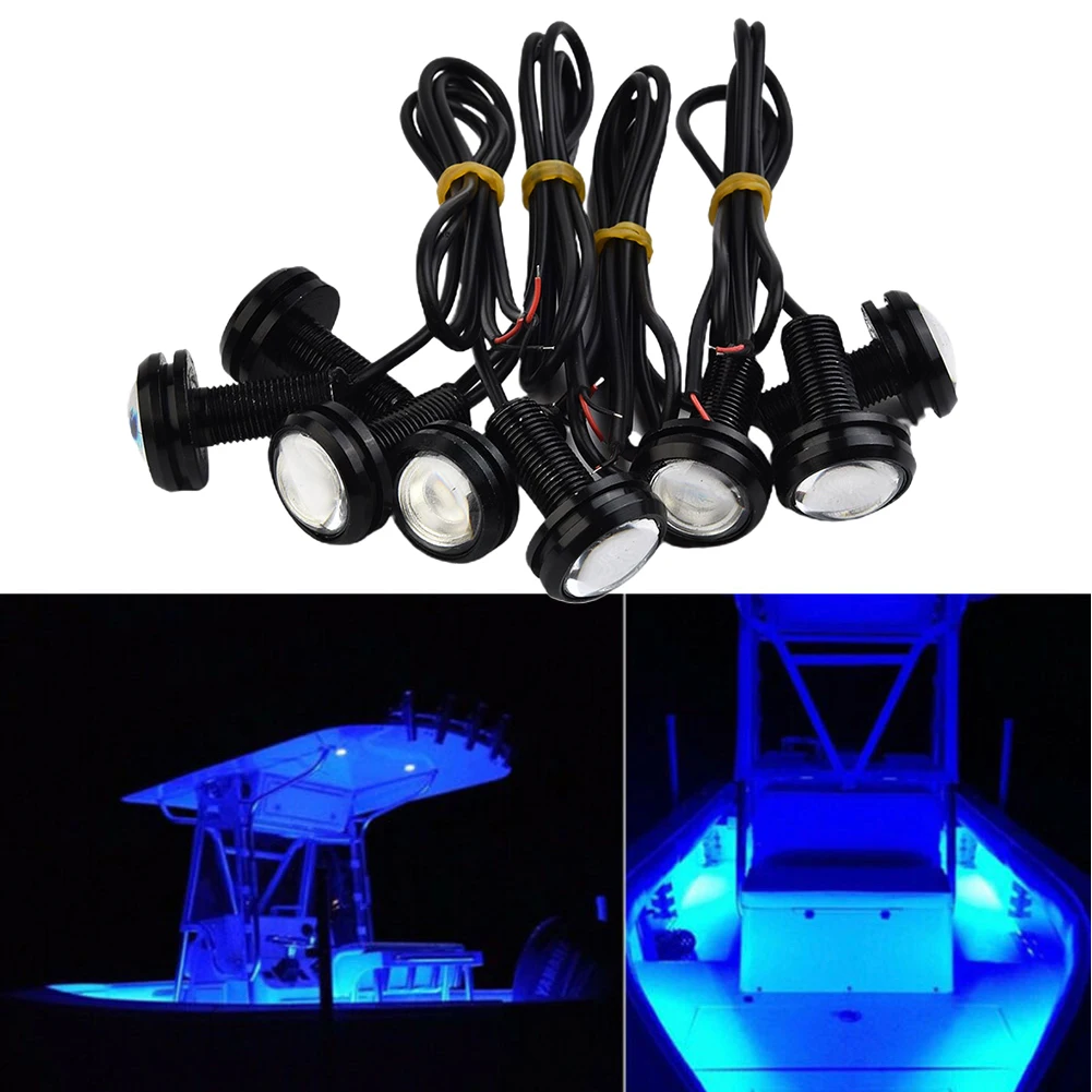 8Pcs Led Boat Light Waterproof Underwater Troll Piscina Pond Fountain Light Black Light Parti Di Illuminazione Per Auto Di Alta Qualità