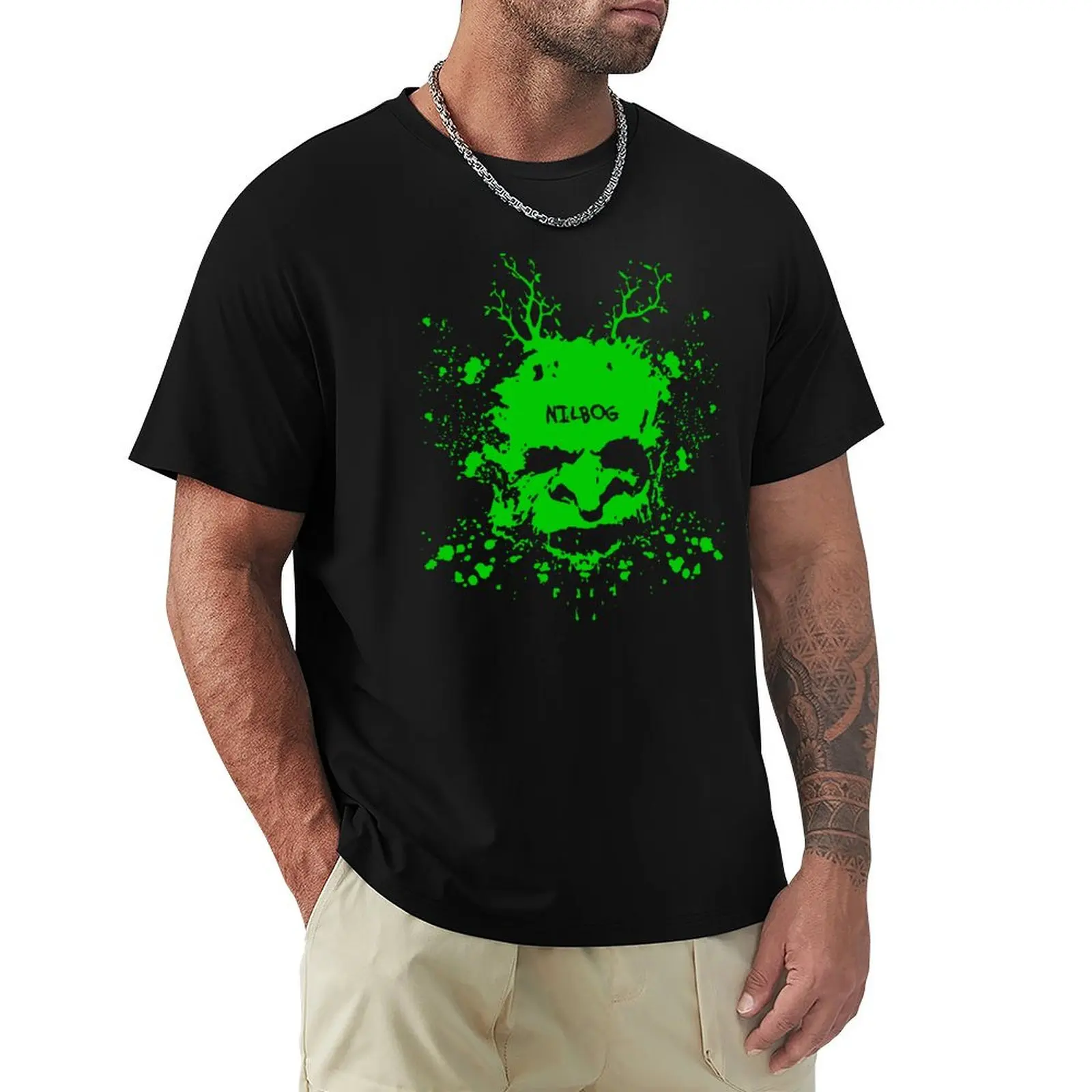 Troll 2 Nilbog Original Artwork Di Trincia Swart T-Shirt Abbigliamento Vintage Magliette Ad Asciugatura Rapida Per Uomo