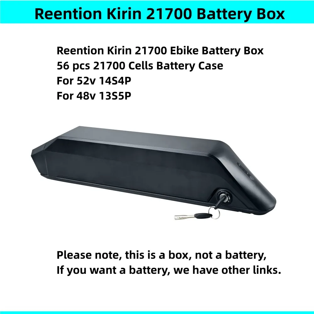 56 52 Pcs 21700 Celle Ebike Battery Box 36V 48V 52V Side Open Reention Kirin 21700 Battery Box Repair Upgrade Cruiser Step-Thru
