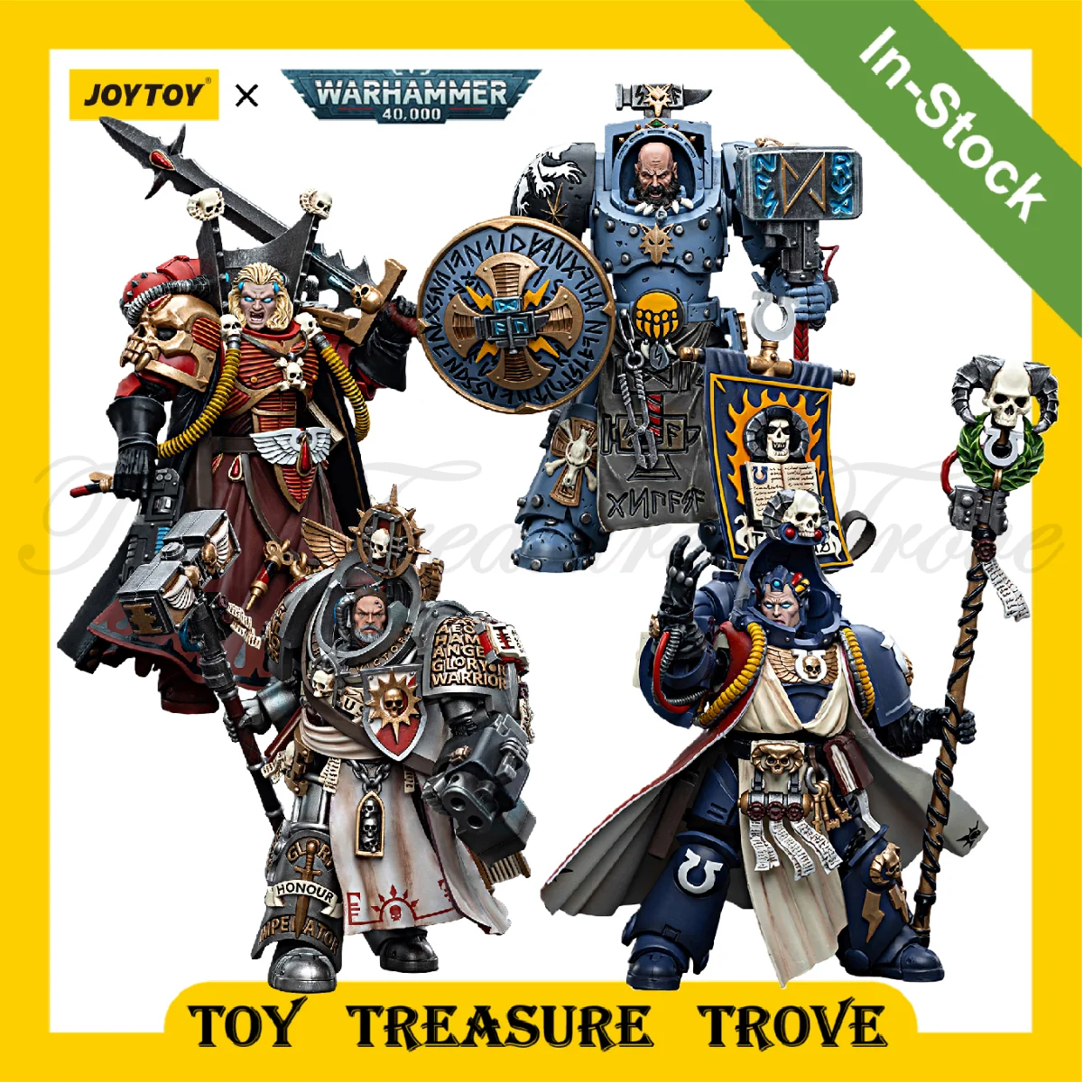 Joytoy Warhammer 40K 1/18 Action Figure Ultramarines Tigurius Space Wolves Arjac Rockfist Blood Angels Mephiston Grey Knights V2