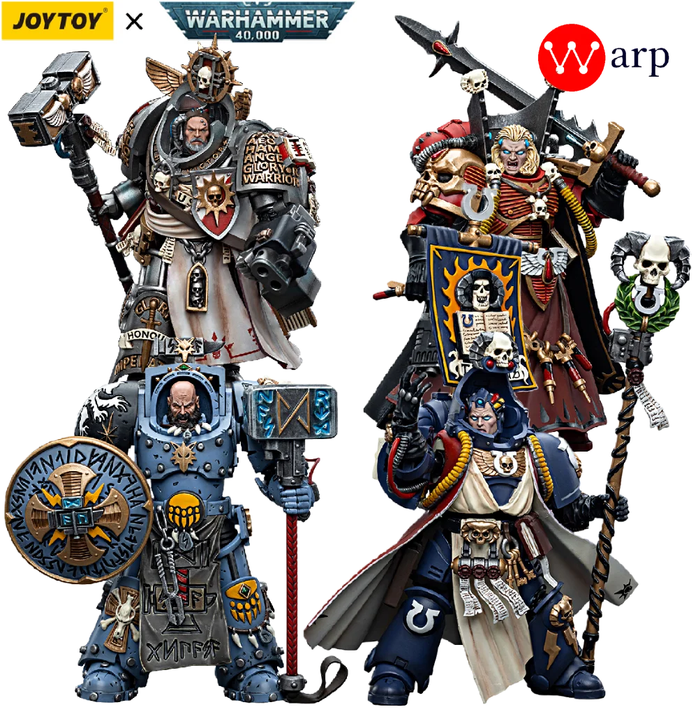 Joytoy Warhammer 40K 1/18 Action Figure Ultramarines Space Wolves Blood Angels Grey Knights V2 Anime Military Model Toys
