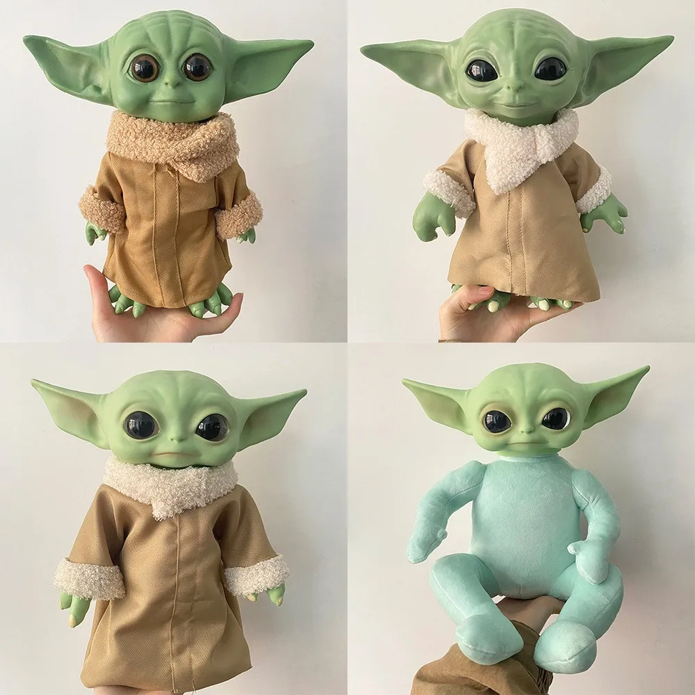 27Cm Hot Toys Star Wars Anime Figure Toys Baby Yoda Baby Peluche Yoda Master Bambole Regalo Di Natale Per Bambini Collezione Compleanno