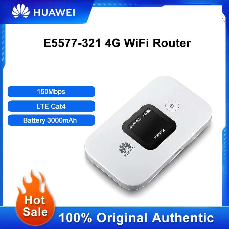 Sbloccato Huawei E5577-321 Modem 4G Wifi Sim Card 150Mbps Router Wireless Mini Outdoor Hotspot Pocket Battery 3000Mah