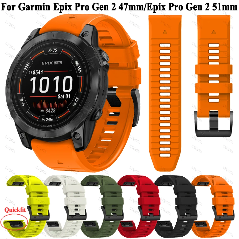 Cinturino Per Orologio 26Mm/22Mm Per Garmin Epix Pro Gen 2 47Mm 51Mm Epix Gen 2 47Mm Cinturino In Silicone Quickfit Cinturino Per Smartwatch