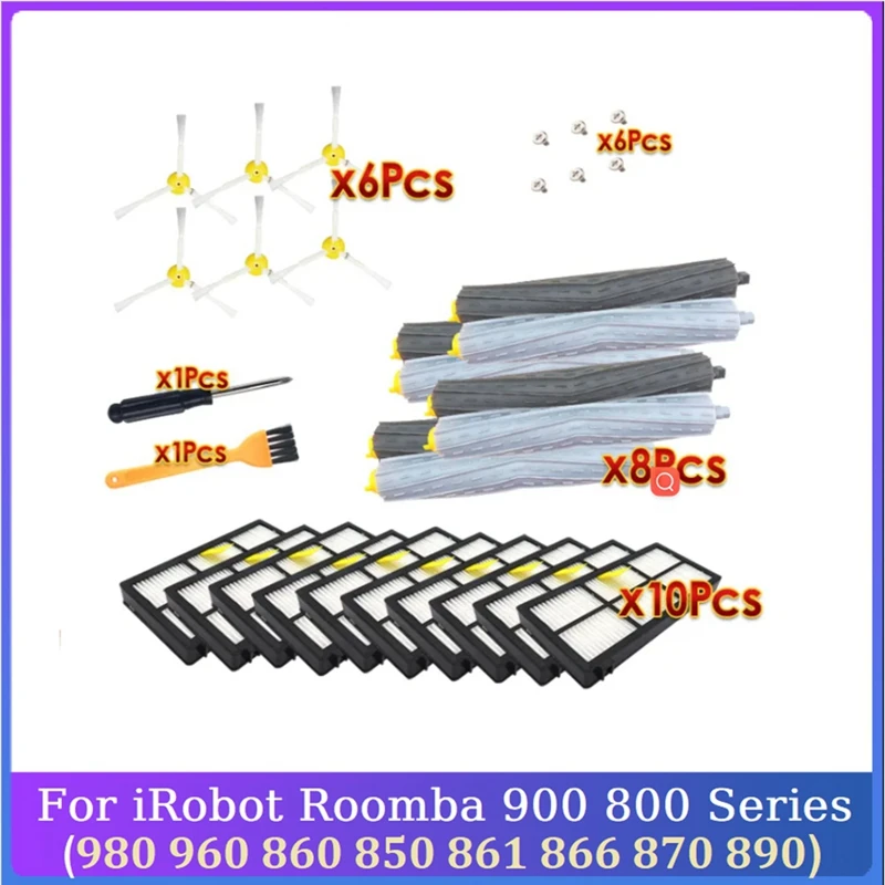 Spazzola Detergente Sostituzione Filtro Hepa Per Irobot Roomba 860 865 866 870 871 980 960 966 981