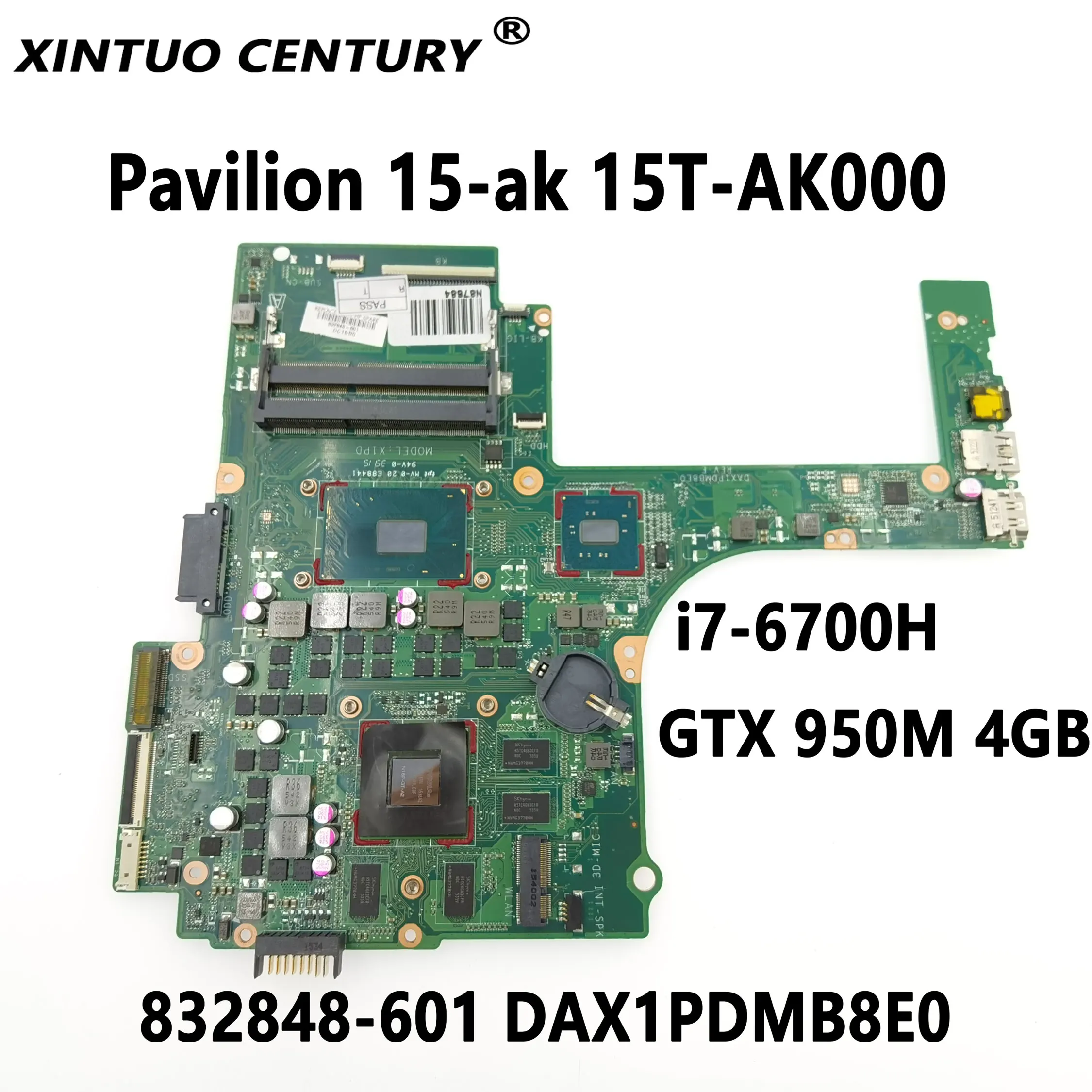 832848-001 832848-601 Per Hp Pavilion 15-Ak 15T-Ak000 Scheda Madre Di Gioco Dax1Pdmb8E0 I7-6700H Gtx 950M 4Gb Ddr3 Prova Di 100%