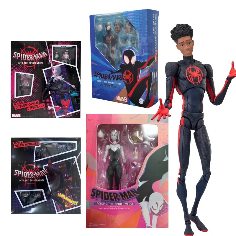 Anime Spider Man Figures Miles Morales Honduras Action Doll Wen Spider Man Figurie Spider Man Pvc Model Doll Toy Doll Regalo Per Bambini