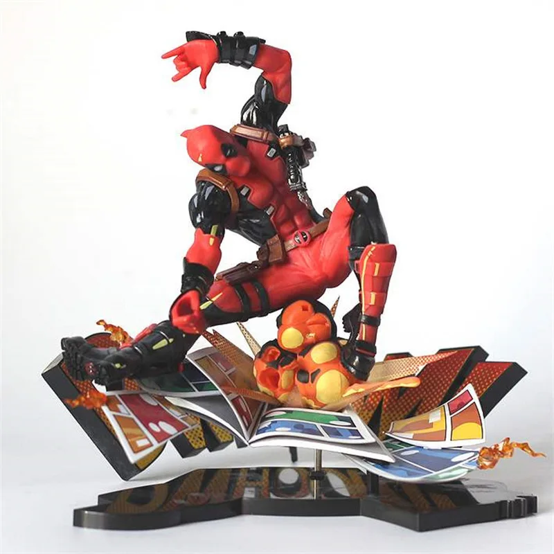 Avengers Alliance Marvel Deadpool Scene Deadpool Breaks Second Wall Marvel Sitting Handmade Model Box Decoration
