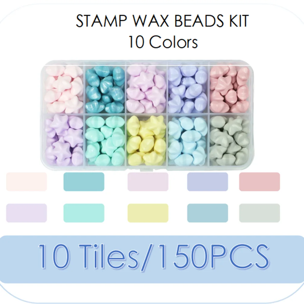 150 Pz/Set Sigillo Di Cera Perline Kit Sigillo Di Cera Macaron Color Wax Seal Beads Sealing Wax Warmer Wax For Gift Craft