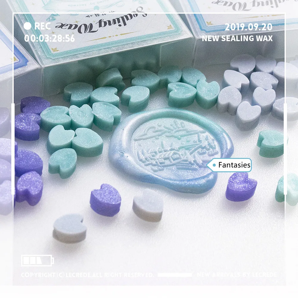 Spring Cherry Series Fire Laccate Wax 12 Colori Misti Original Self-Adjusting Petal Shaped Student Print Wax Seal Stamp