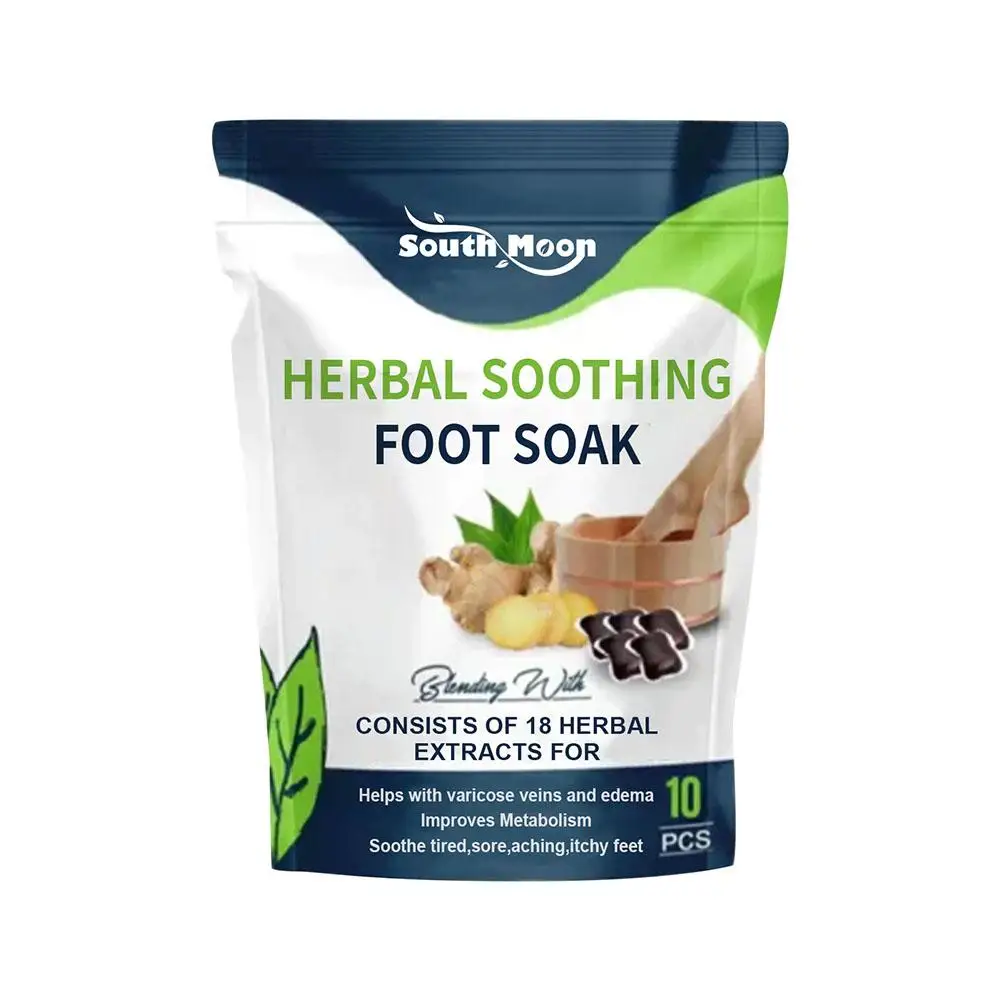 10 Pezzi Di Erbe Lenitive Foot Soak Perdita Di Peso Brucia Grassi Capsule Topiche Detox Foot Soak Pods