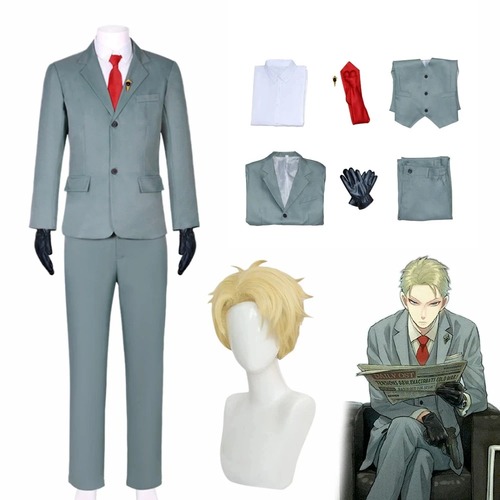 Anime Spy X Family Loid Forger Cosplay Costume Suit Vestiti Halloween Men Uniform