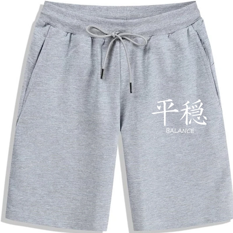 Per Gli Uomini 2020 New Summer Cotton Casual Crea Pantaloncini Da Uomo Balance Japanese Kanji Symbol Zen Harmony Yin Yang Shorts For Men