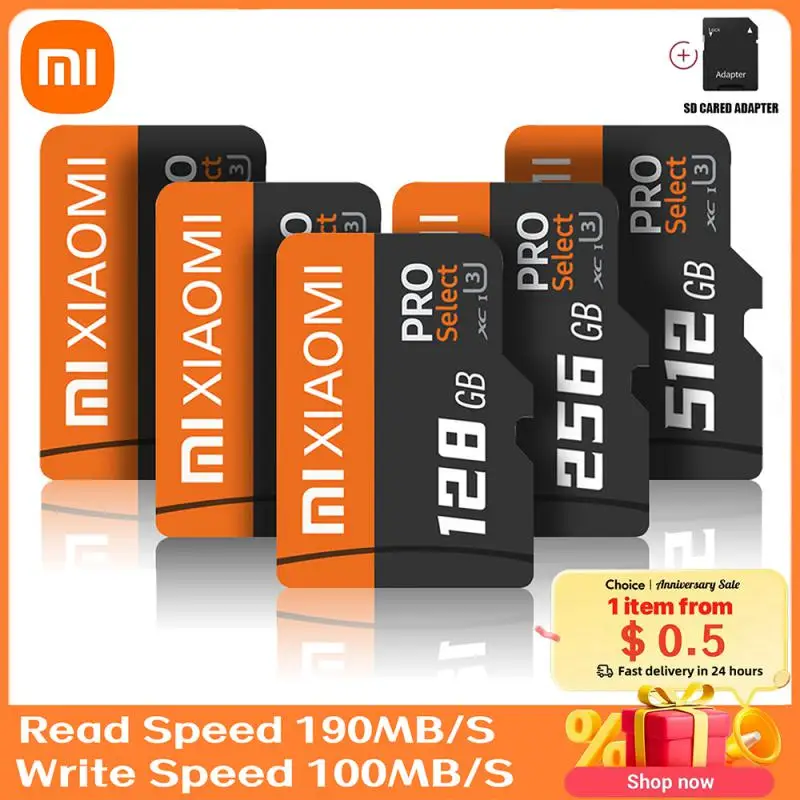 Xiaomi Micro 1Tb Sd Memory Cardtf/Sd Card 1Tb 512Gb 256Gb V30 Microtf Sd Class10 Uhs-1 Flash Ultra 128Gb Per Telefono Con Fotocamera