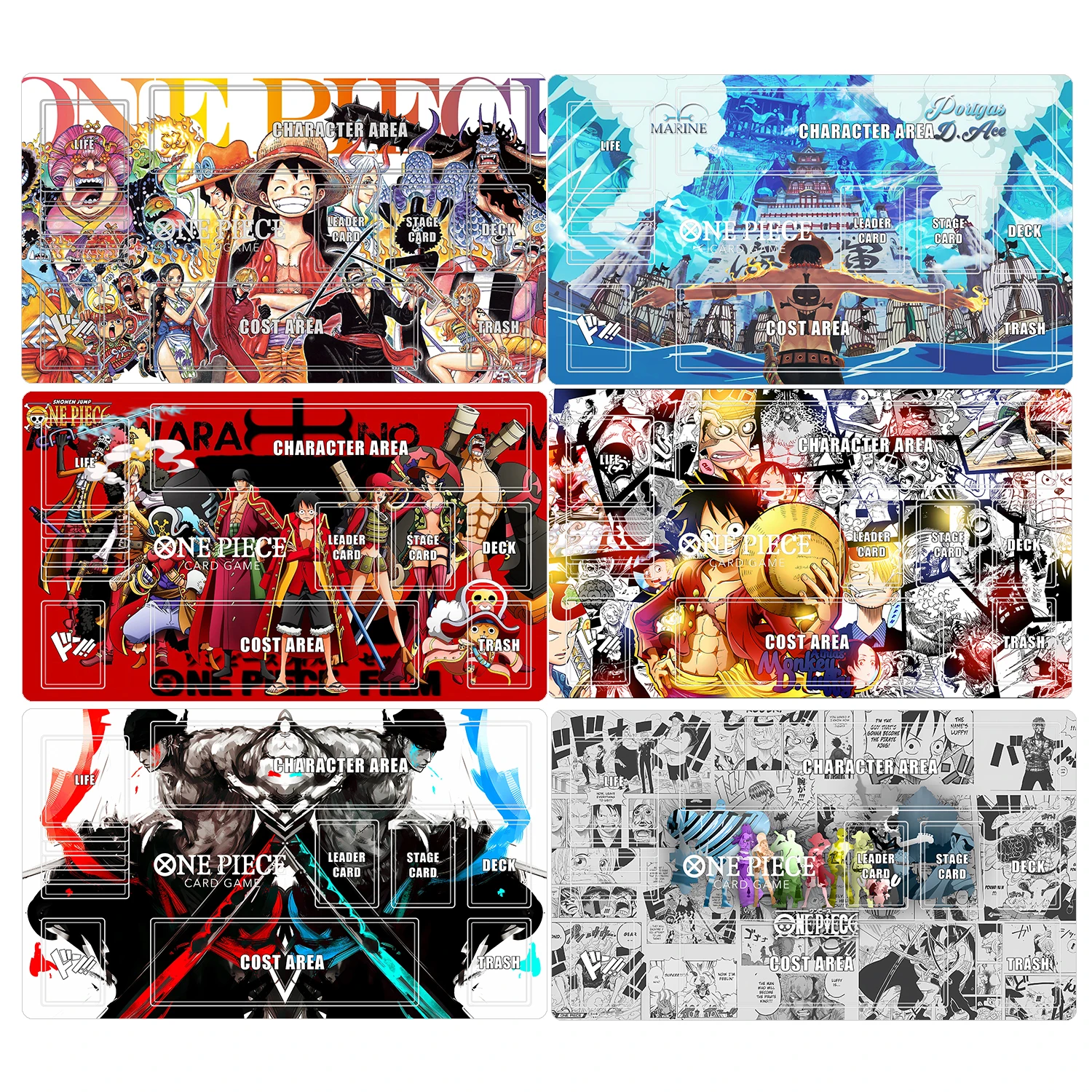 Muslimtoon One Piece Rufy Nami Card Battle Mat Opcg Usopp Zoro Board Game Card Table Mat Anime Card Gift Toys