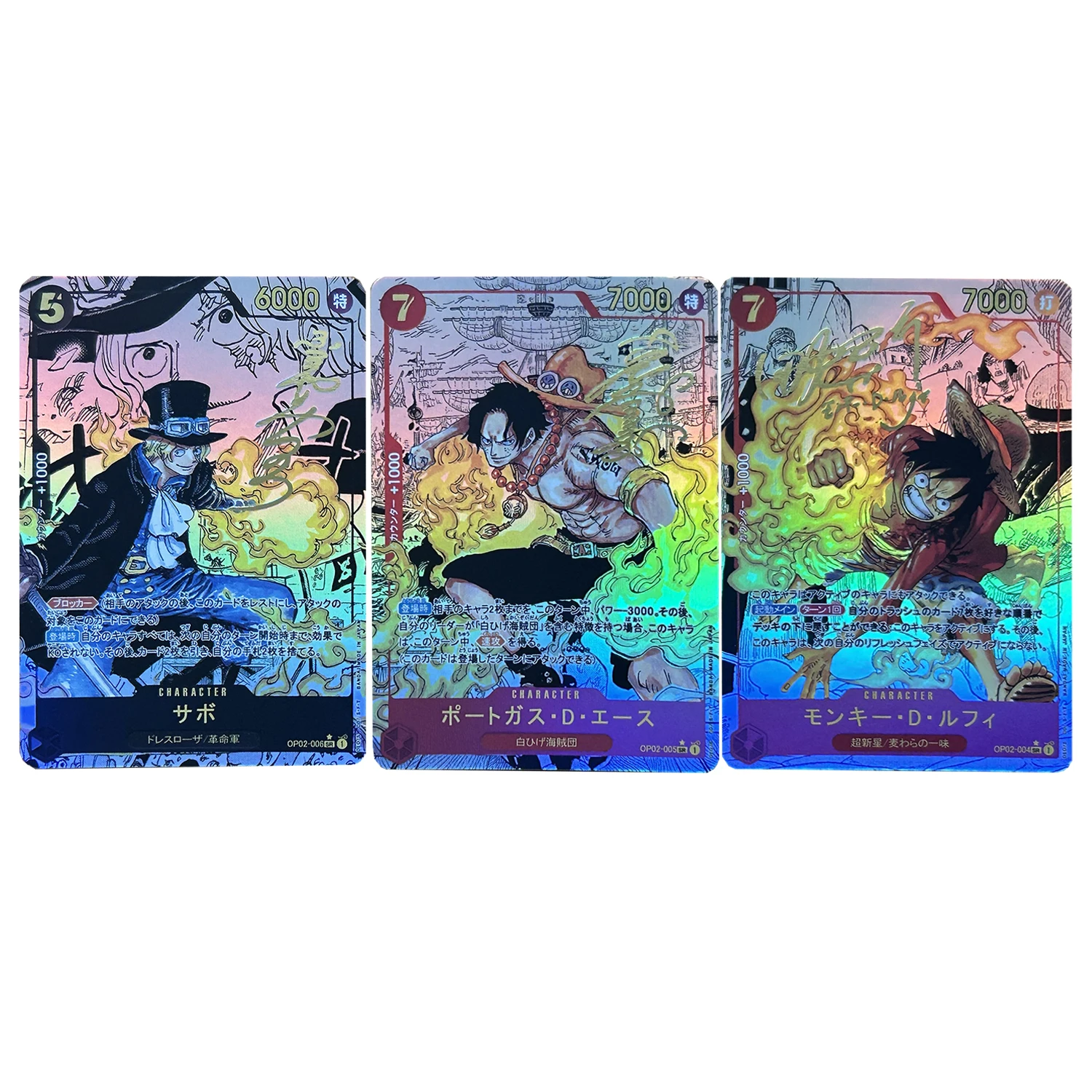 4 Pz/Set Fai Da Te Self Made One Piece Opcg Rufy Ace Comics Collection Card Color Flash Hot Stamping Classic Anime Card Gift Toys
