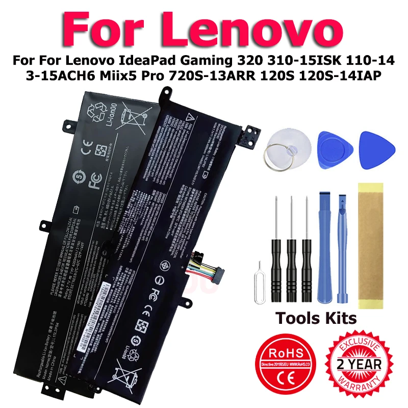 Batteria Xdou L15L2Pb4 Per Lenovo Ideapad Gaming 320 310-15Isk 110-14 3-15Ach6 Miix5 Pro Muslimate 120S 120S-14Iap