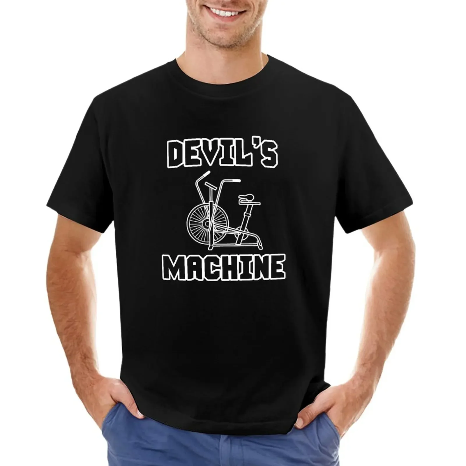 Devil'S Machine Assault Air Bike T-Shirt Boys Whites Tees Camicie Da Allenamento Da Uomo