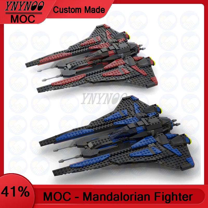 Personalizzato Moc Star Plan Pre Vizsla Space Fighters Aircraft 9525 Modifica Ver. Blocchi Di Costruzione Mattoni Fai Da Te Giocattoli Per Bambini