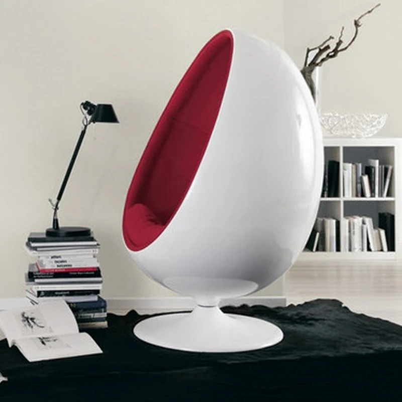 Sedia Singola Frp Egg Chair Poltrona Da Massaggio Creativa Per Il Tempo Libero Rotonda A Sfera Appuntita