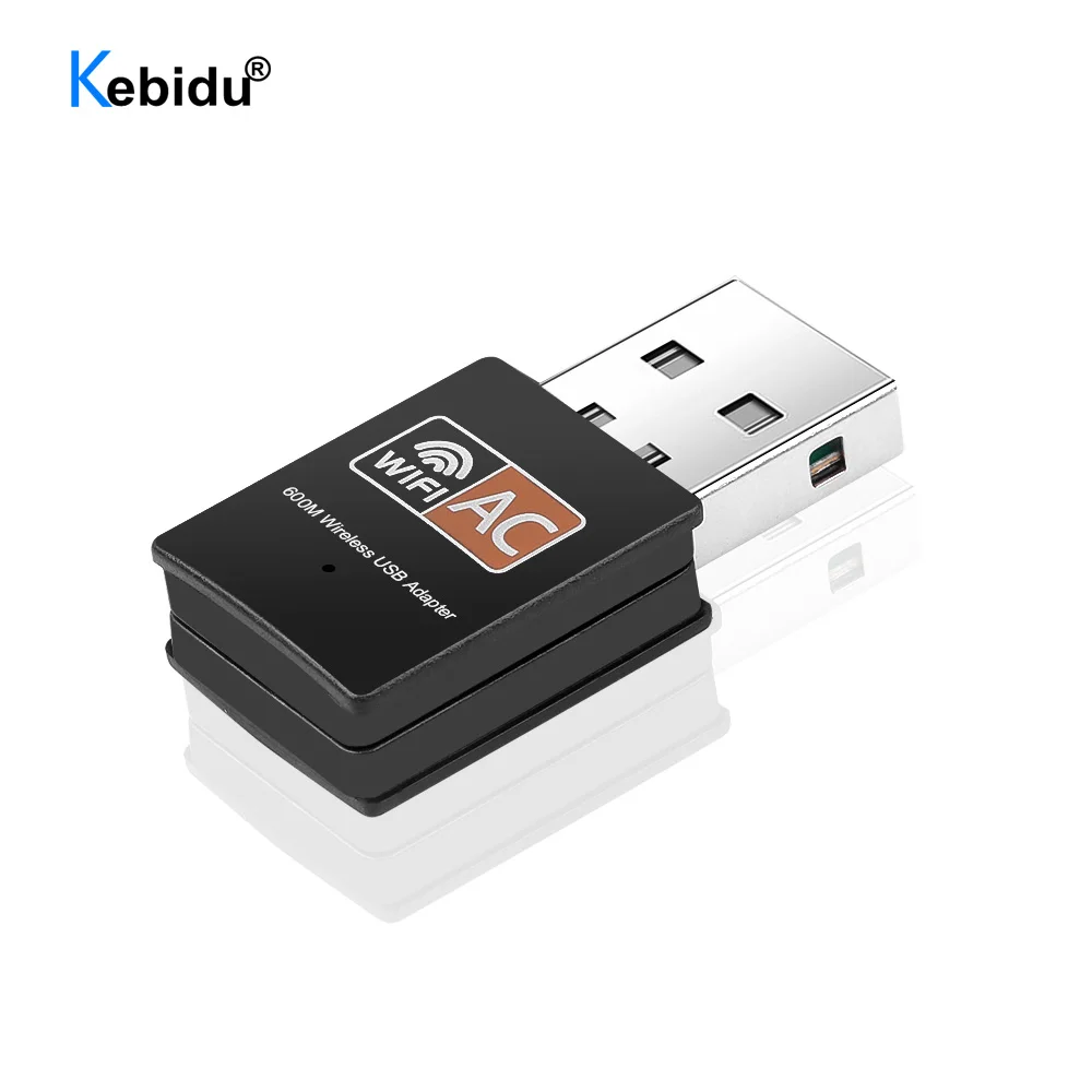 Kebidu Wireless Usb Wifi Adapter 600Mbps Wifi Antenna Scheda Di Rete Dual Band 2.4 5Ghz Usb Lan Ricevitore Ethernet 802.11Ac Wi-Fi