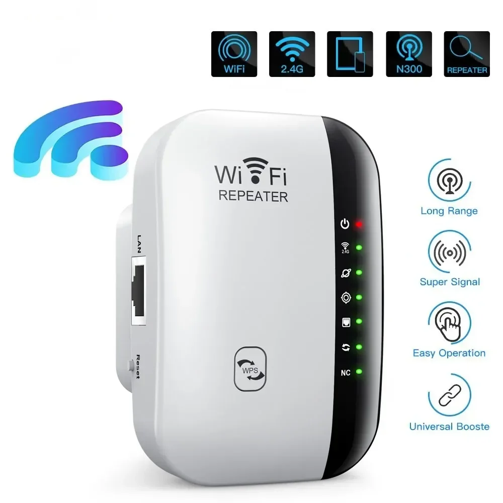Nuovissimo Ripetitore Wifi Wireless A Sette Lampade Da 300Mbps Di Terza Generazione 2.4G Router Range Extender Amplificatore Di Segnale Wi-Fi Home