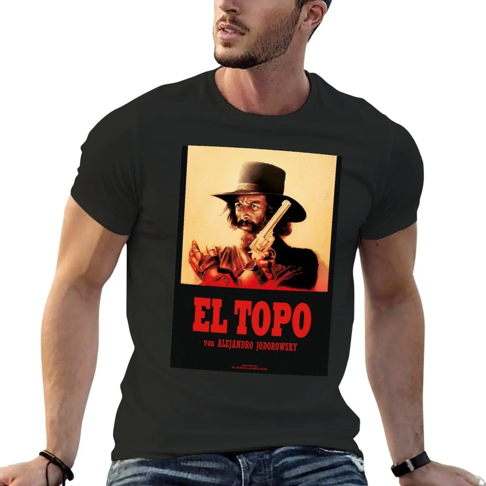 New El Topo Poster Fan Art Goodies T-Shirt Anime Black T Shirt Magliette Da Uomo Casual Elegante