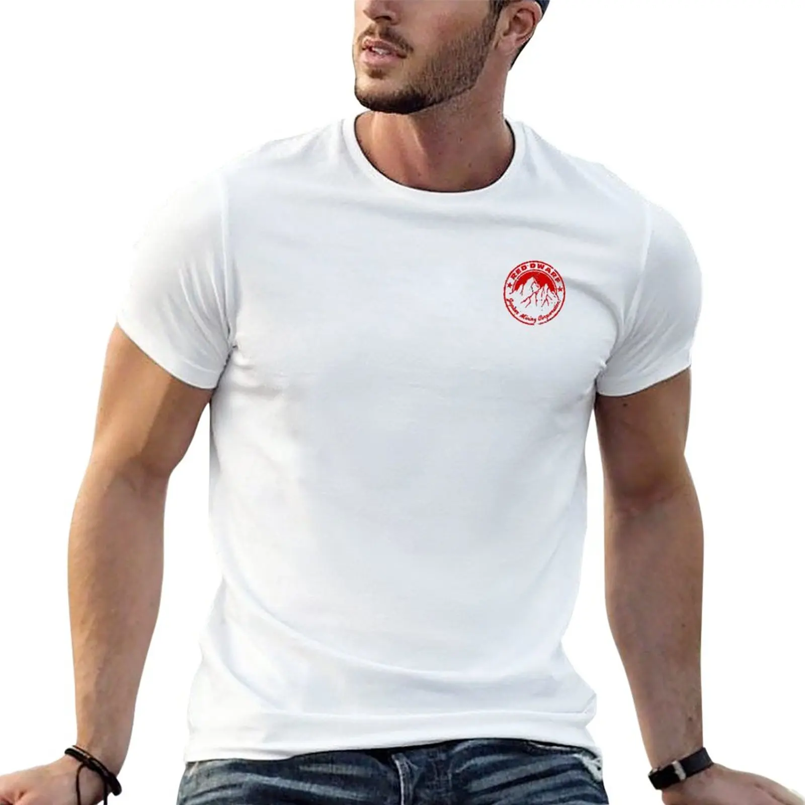 New Jupiter Mining Distressed Pocket Position Smeta Head Red Dwarf T-Shirt Plus Size Top Magliette Nere Magliette Bianche Da Uomo