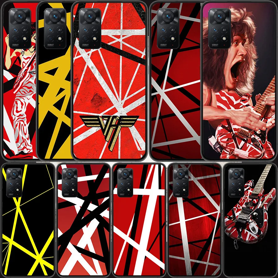 Custodia Per Telefono Con Chitarra Grafica Eddie Van Halen Per Xiaomi Redmi 12 12C 10 Prime 10A 10C 9 9A 9C 9T 8 8A 7 7A 6 6A S2 K40 K30 K20 Pro