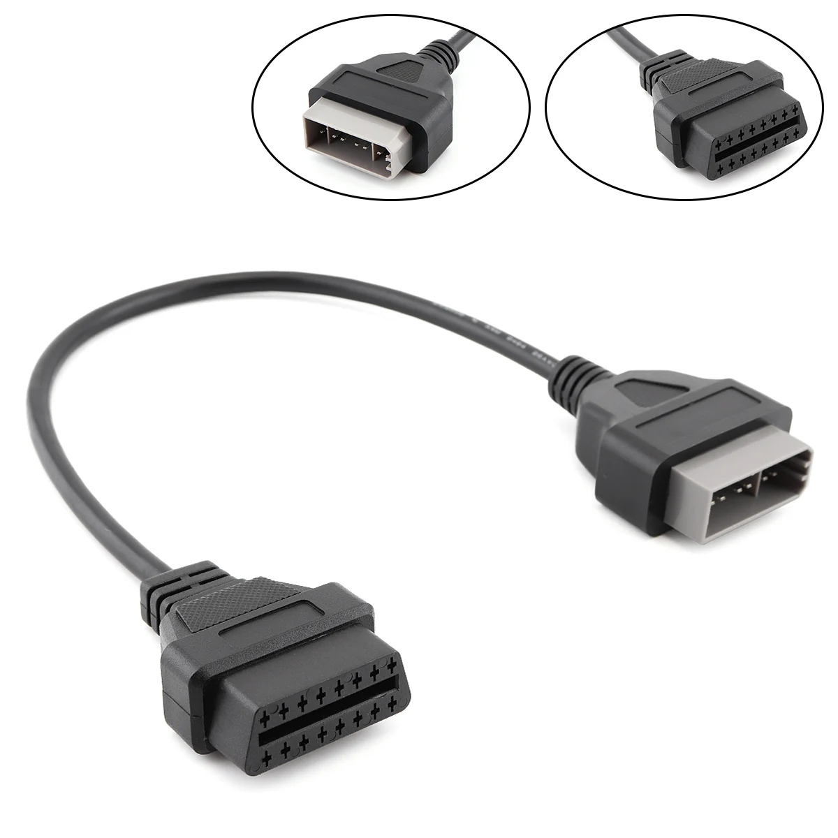 40Cm Obd Ii Obd2 14 Pin Male To 16 Pin Female Auto Car Diagnostic Tool Adapter Extension Connector Cable Adaptor For Nissan-