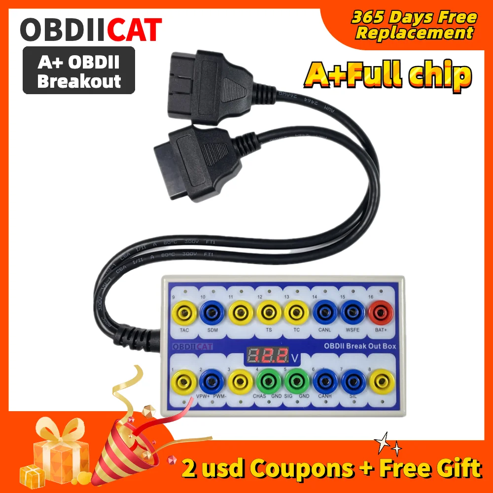 Obdiicat Newly Obd 2 Break Out Box Obd2 Breakout Box Obd Obdii Protocol Detector Connettore Diagnostico Per Auto Auto