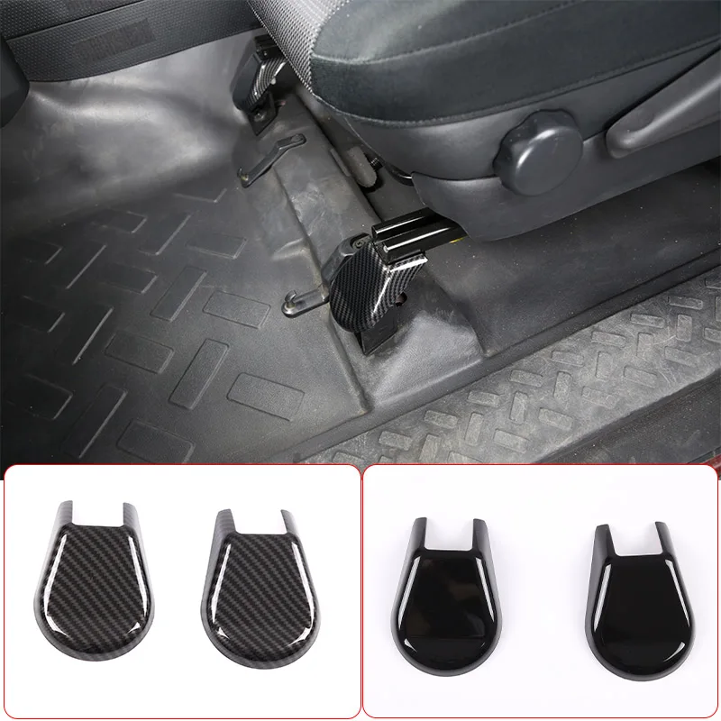Abs Fibra Di Carbonio/Nero Car Front Seat Base Cover Protezione Trim Adesivi Per Toyota Fj Cruiser 07-21 Accessori Per Auto