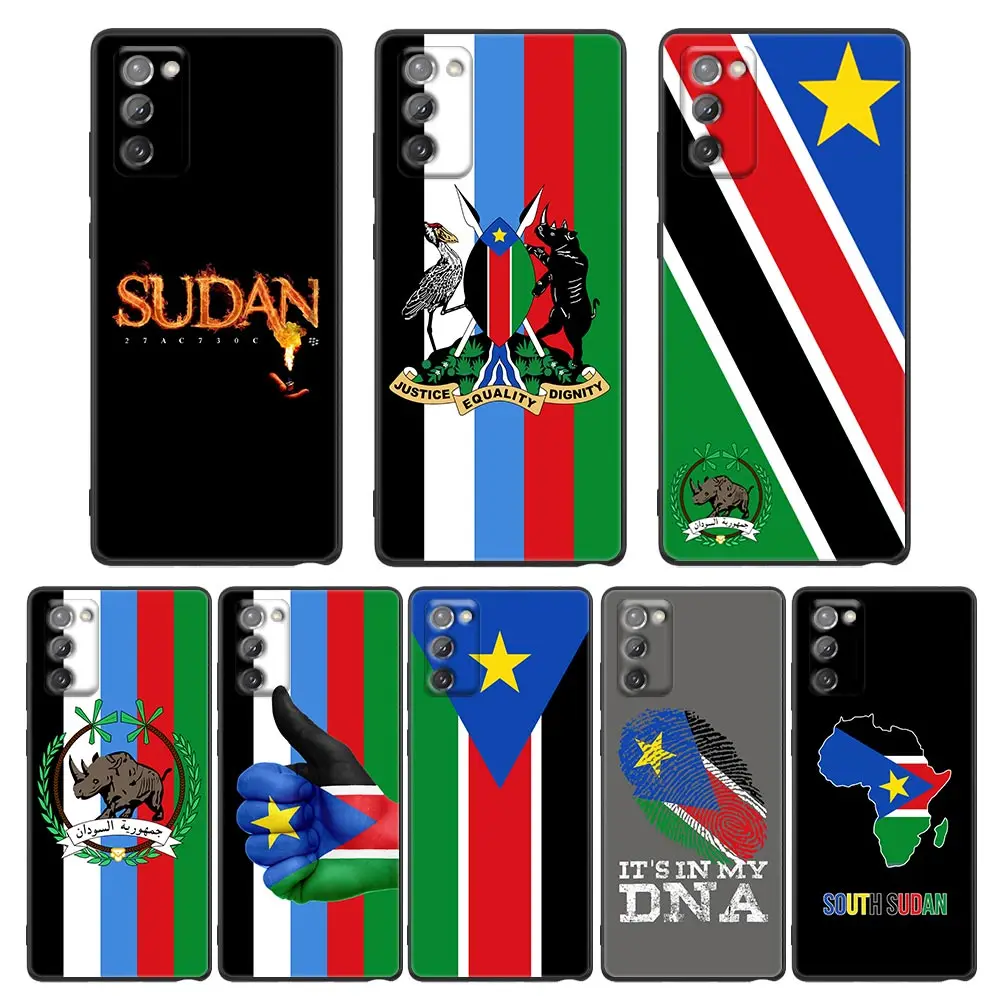 African Countries South Sudan Flag Case For Samsung Note 20 Ultra 5G 8 9 10 Galaxy M12 M22 M30S M32 M52 M62 F62 Soft Cover Funda