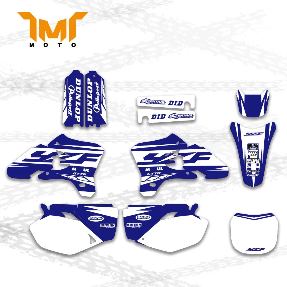 Tmt Motocross Team Graphics Background Decal Sticker Kit Per Yamaha Yz250F Yz450F Yzf 250 450 2003-2005 Yz 250 450 F 250F 450F
