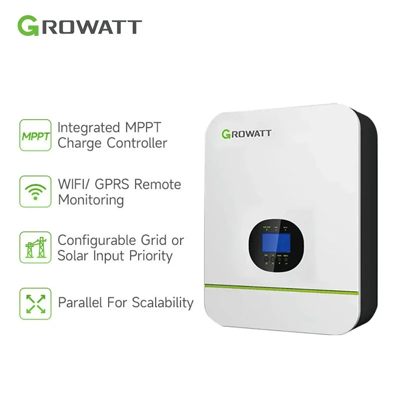 Growatt Spf 3000Tl Hvm Tensione Batteria 24V 3Kw Inverter Monofase Off Grid Con Funzione Parallela