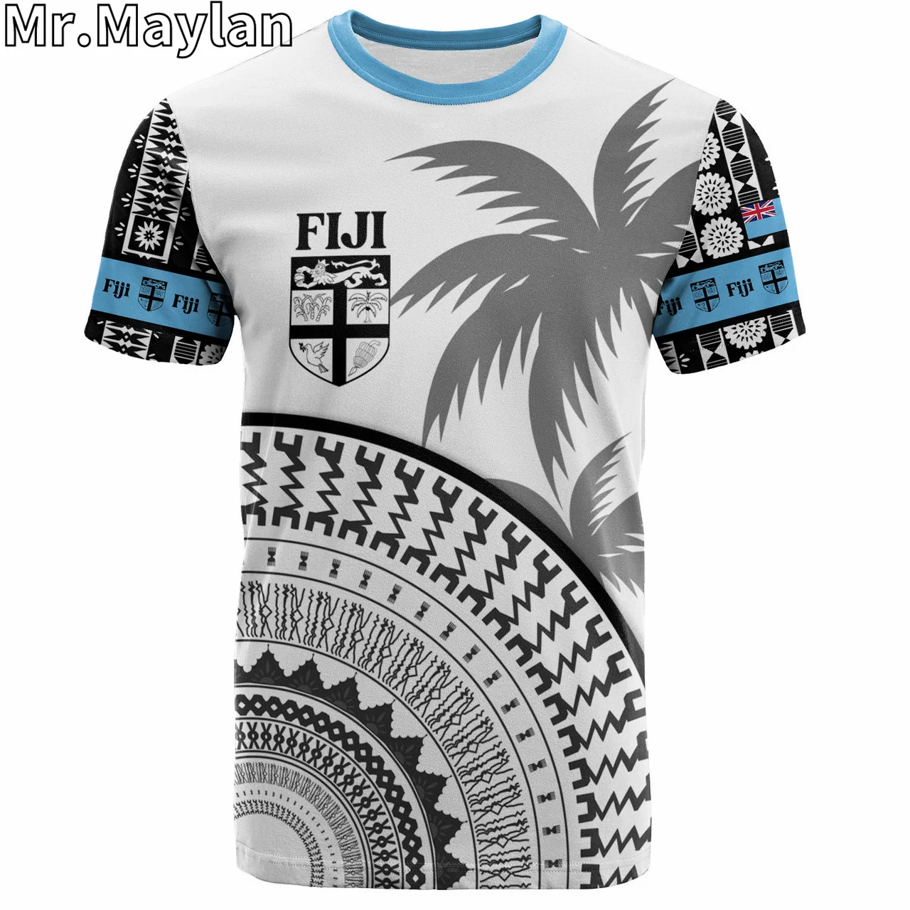 T-Shirt Hawaii Polinesiana Con Stampa 3D Personalizzata Fijian Masi Palm Curve Style Tshirt Uomo Donna Streetwear T-Shirt Unisex