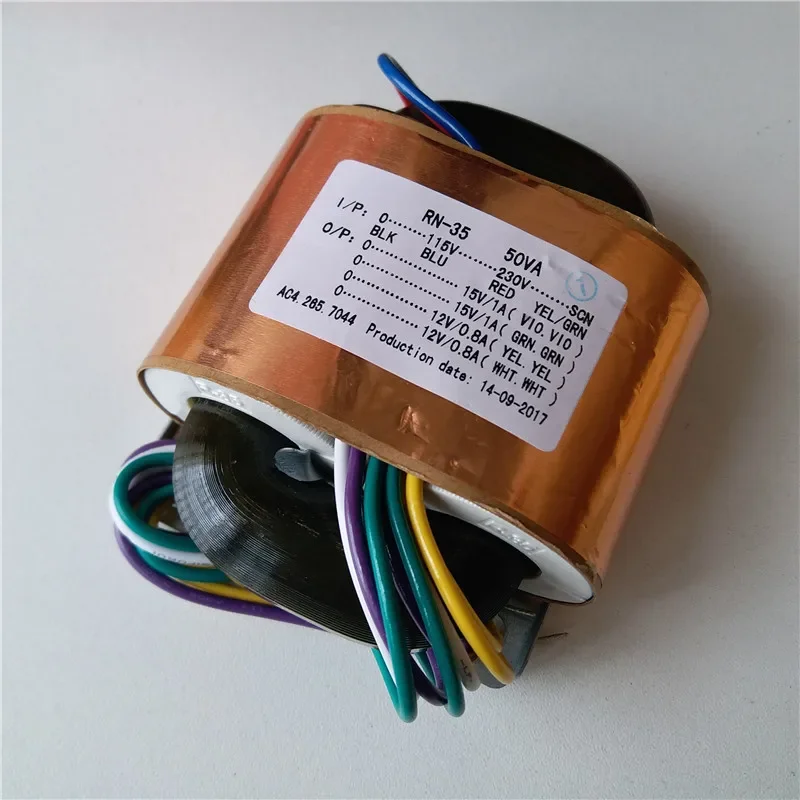 R Core Transformer 50W R35 Transformers 115-230V A 2 X15V + 12V Rame Custom Shield Pre-Decoder Dac Audio Ac Amplificatore Di Potenza