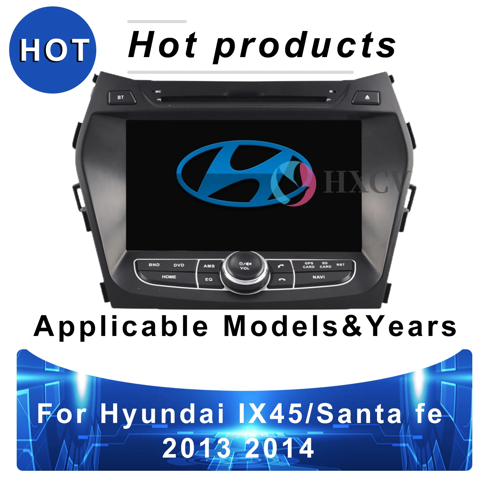 Autoradio Android Intelligente Per Hyundai Ix45 Santa Fe 2013- 2014 Navigatore Gps Per Autoradio 4G Con Bluetooth Dab Carplay