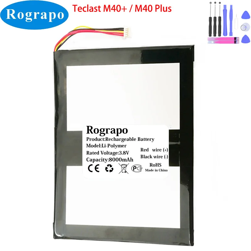 Nuova Batteria Per Tablet Pc 3.8V 8000Mah Teclast M40 Plus M40+