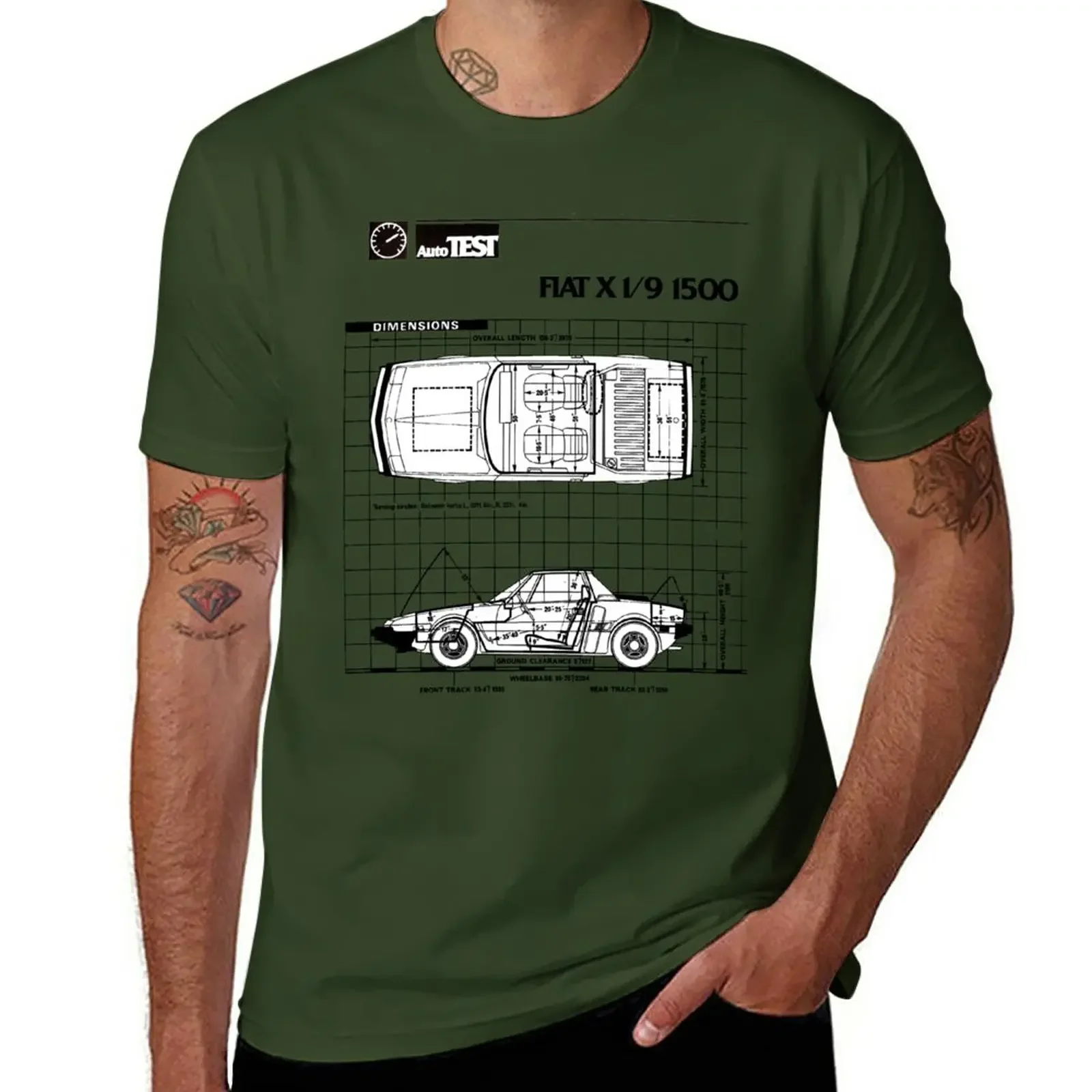 X1/9 - Road Test Data T-Shirt Sublime Sweat Plus Size Magliette Pesanti Per Uomo