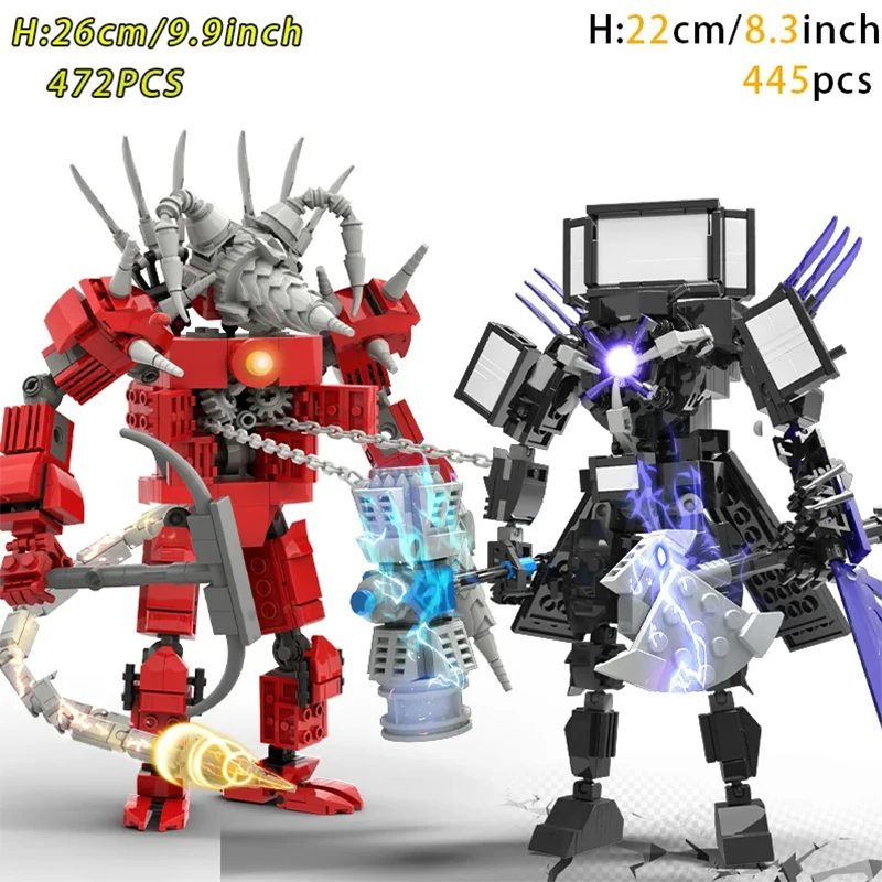 Nuovo Moc Skibidi Toilet Man Monitor Man Titan Speaker Man Titan Camera Titan Monitor Titan Block Toys Per Regali Di Compleanno Per Adulti