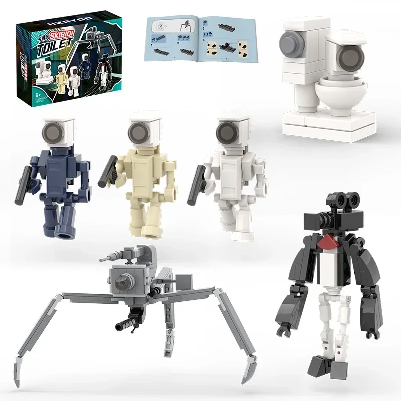 Moc Skibidi Toilet Speaker Titan Camerama Mech Robot Building Blocks Toys Suit Creative Brick Toys For Children Gifts