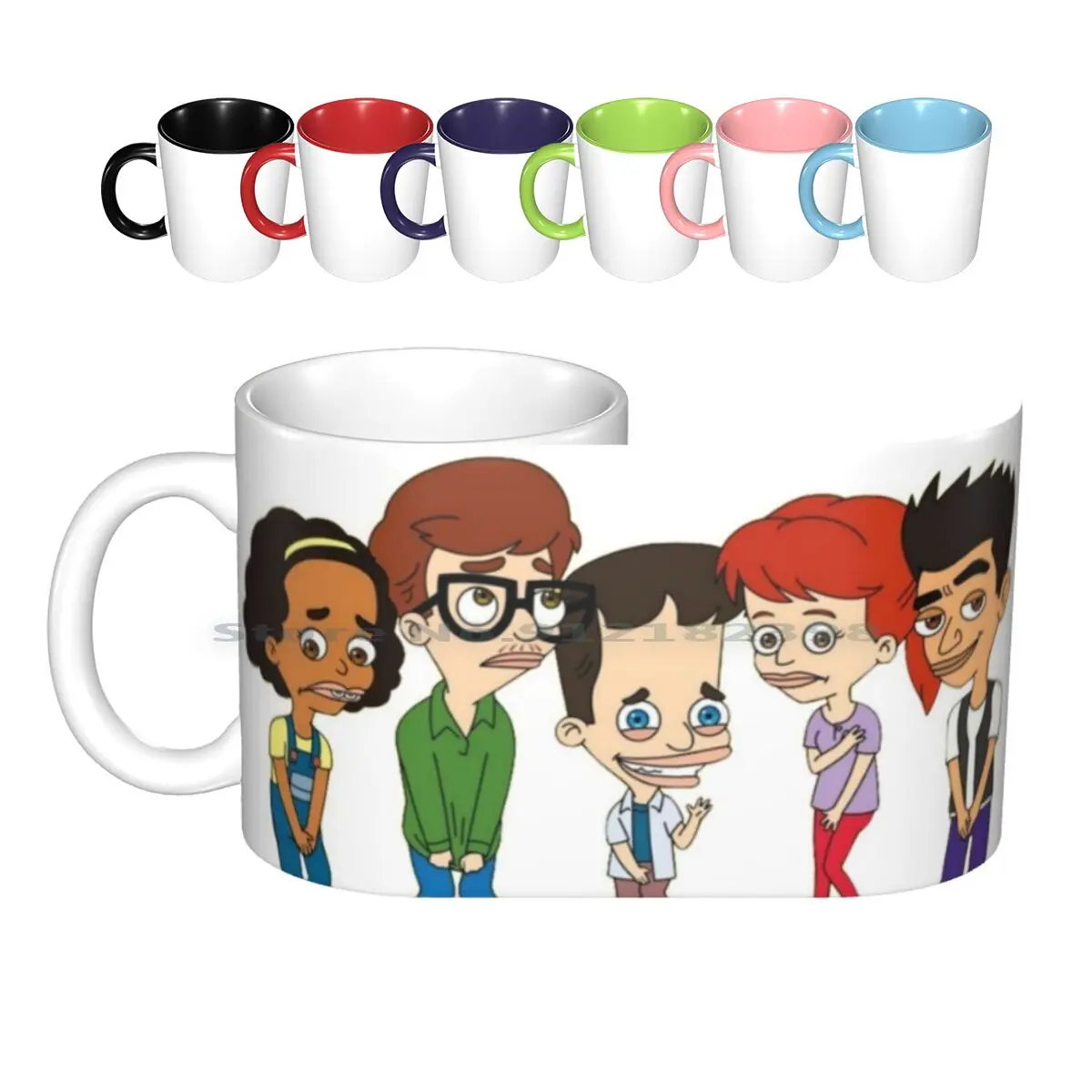 Bigmouth! Tazze In Ceramica Tazze Da Caffè Tazza Da Tè Al Latte Bocca Grande Nick Kroll John Mullaney Jessi Missy Kroll Maya Rudolph