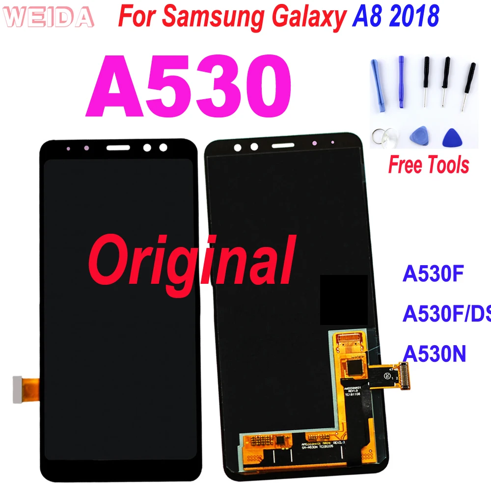 Originale Per Samsung Galaxy A8 2018 A530 A530F A530F/Ds A530N Display Lcd Touch Screen Digitizer Assembly Per Samsung A530 Lcd