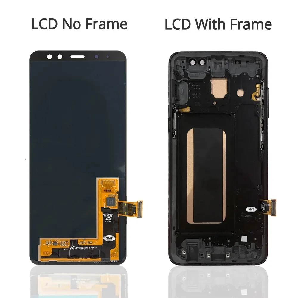 Test Al 100% Per Samsung A8 2018 A530 Display Lcd Touch Screen Digitizer Assemblyper Samsung A8 2018 A530 A530F A530F/Ds Schermo Lcd
