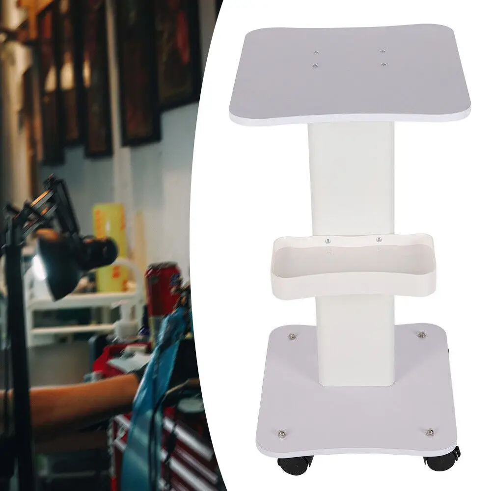 Carrello Bianco Mobile Rolling Cart Shelf Spa Beauty Salon Spa Tray Stand Holder